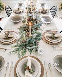 easy christmas table decorations and
