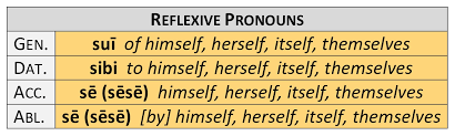 Reflexive Pronouns Paradigm Dickinson College Commentaries