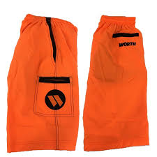 Worth Microfiber Shorts Orange Black