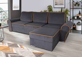 grey fabric corner sofa l shaped 2