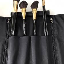 chanel makeup brush set with pouch