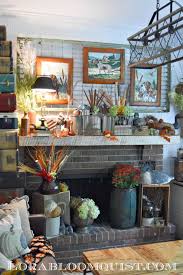 Rustic Fall Mantel Decor With Vintage
