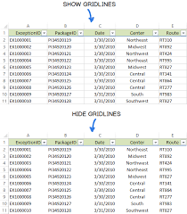 How To Show Gridlines In Excel Hide Remove Lines