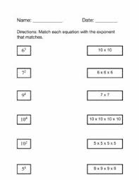 exponents worksheets and exercises