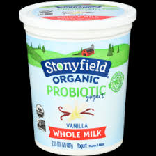 whole milk yogurt vanilla container
