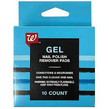 walgreens gel nail polish remover pads 10 ct