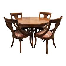 Antique draw leaf dining table, oak, 60″l, 88″l, read entire ad!!! Vintage Wood Dining Table Four Chairs Dining Set Design Plus Gallery