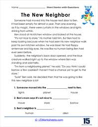 short stories with questions worksheets