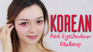 korean red eyeshadow makeup you