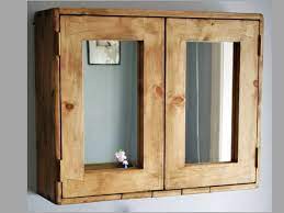 Large Wooden Bathroom Cabinet Double