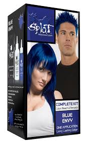 I used true blue, stephi used some purple one. Splat Complete Kit Tantalizing Teal Semi Permanent Teal Hair Dye With Bleach Walmart Com Walmart Com