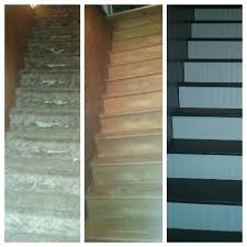 painting stairs after removing carpet