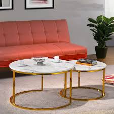 32051 Gold Chrome Nesting Coffee Table