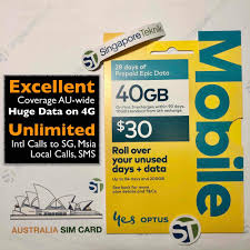 40gb australia prepaid sim data card