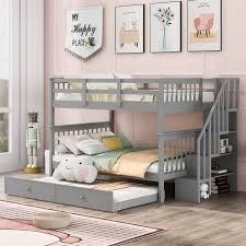 bunk bed with twin trundle full over