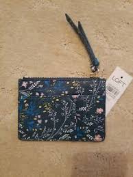 Limit of 1 per card holder. Ann Taylor Loft Womens Blue Floral Zippered Card Case And Coin Purse Nwt Ebay