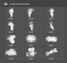 Smoke Cloud Brushes 12 High Res Textures For Photoshop