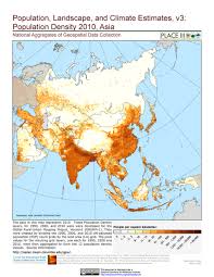 Population Density Of Asia 2010 Map Asia Cartography