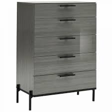 A rare aesthetic movement, unusually tall chest of drawers made from ash each drawer with stylized brass drop handles and ebonized inlaid rectangula. Alf Italia Novecento 5 Drawer Tall Chest Pavilion Broadway