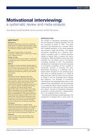 Pdf Motivational Interviewing A Systematic Review And Meta