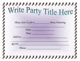 party invitation templates