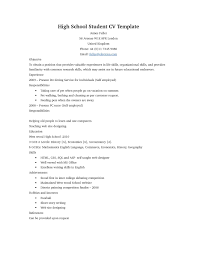 Free Resume Templates For High School Students Student