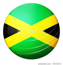 Glass Light Ball With Flag Of Jamaica