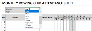 monthly attendance sheet the