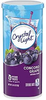 Amazon Com Crystal Light Concord Grape Powdered Drink Mix Caffeine Free 2 01 Oz Can Prime Pantry