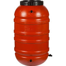55 gallon terra cotta rain barrel with