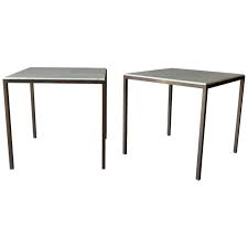 Marble And Bronze Side Tables