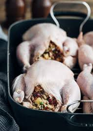 Cornish hens are more than just mini me's of everyday chickens, i do believe that they have a special flavor all. Cornish Hens With Apple Cranberry Rice Stuffing Striped Spatula