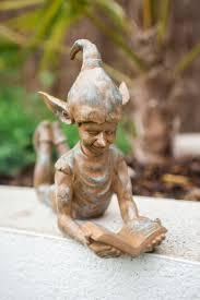 Reading Pixie Resin Lying Fairy Statue