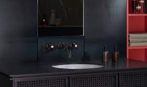 The sink and faucet options of a bathroom vanity allow for several choices when it comes to upgrading the bathroom, but the cabinets can define the core color of your new design. Luxury Showers Faucets And Sinks For Bath And Kitchen By Dornbracht