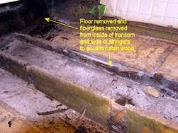 transom stringer floor repair the rot