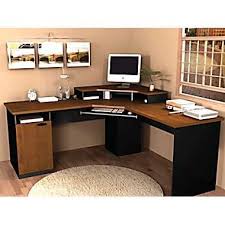 Winsome computer desk, $109.99 staples folding table, $44.99 office star computer desk the desks that you can find with staples are of the highest quality and have the best finishing touches. Bestar Hampton Corner L Shaped Home Office Computer Desk Tuscany Brown Black Computer Desks For Home Desk Furniture Corner Workstation