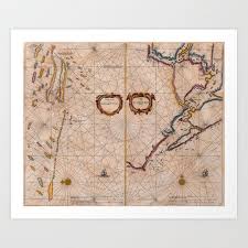 A Nautical Chart Caarte Van T Gat Van Abbo Ofte Uttoy Caarte Van T Gat Van Stocholmse Theunis Art Print By Asarstudios