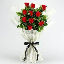 send elegant vibe red roses bouquet
