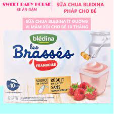 Sữa chua nguội Bledina Brasses Pháp ít đường cho bé 6 tháng ăn dặm. Date  1/2022 - Sweet Baby House