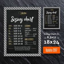 Sizing Chart 18x24 8 5x11 Update 2017 Lula Sizing Chart