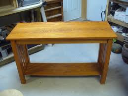 craftsman style sofa table completed