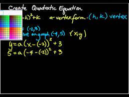 Creating Quadratic Equation