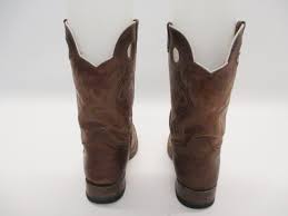 Reyme Brown Square Toe Cowboy Boots Sz 6 5