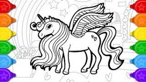 Theyre also the perfect sleepover activity, for rainy days, and anyone that loves to color. Glitter Alicorn Drawing And Coloring For Kids How To Draw Glitter Alicorn Coloring Page Youtube