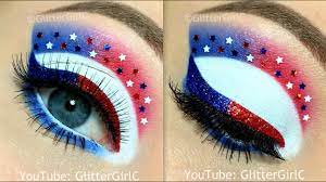 blue makeup looks for the fourth of july