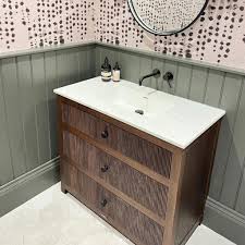 clarence reeded oak bathroom vanity