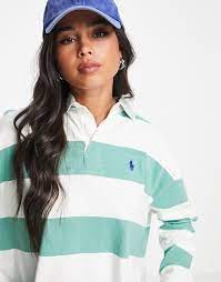 long sleeve cropped rugby shirt