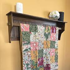 Relodecor Hanging Quilt Rack With Shelf