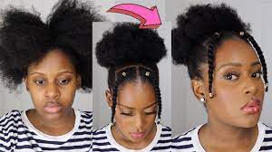 quick simple cute natural hairstyle in