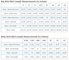 Girls Skirt Length Chart Sewing Kids Clothes Sewing Hacks